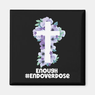 christian cross overdose Purple Ribbon Overdose Aw Magnet