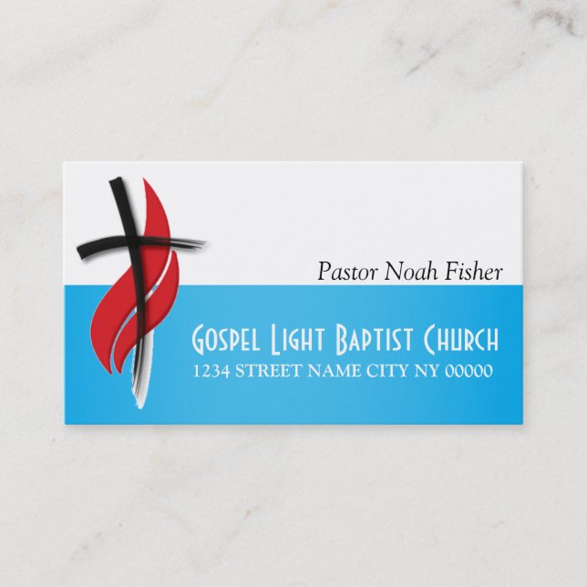 Christian Cross Pastor Christianity Card (Front)