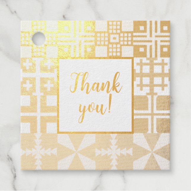Christian Cross Pattern 1 Favour Tags (Front)