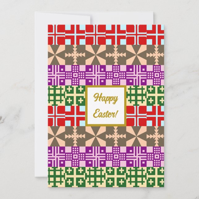 Christian Cross Pattern 1 Holiday Card (Front)