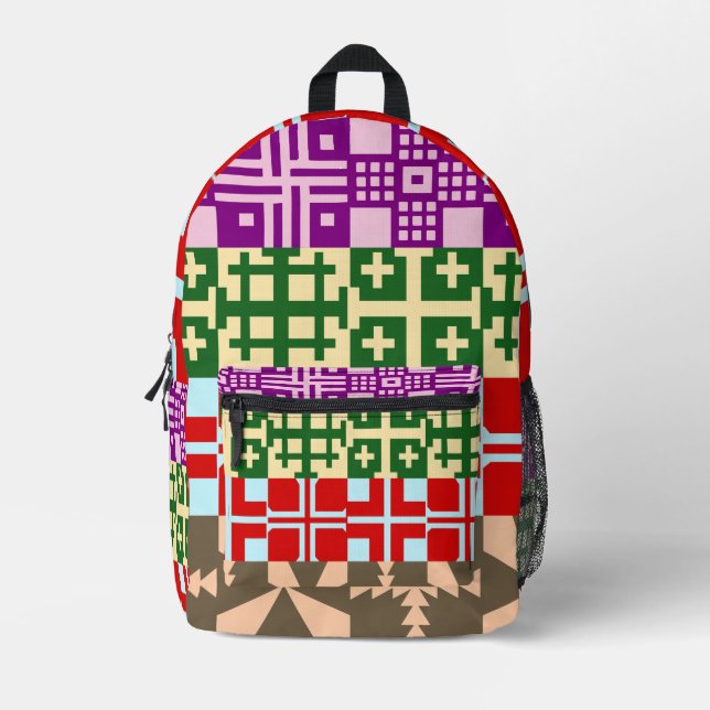 Christian Cross Pattern 1 Printed Backpack (Front)