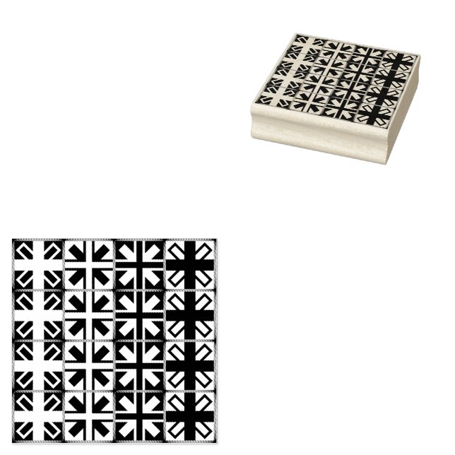 Christian Cross Pattern 2 Rubber Stamp (Stamped)