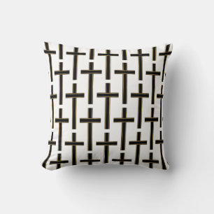 Christian cross pattern cushion