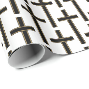 Christian cross pattern wrapping paper