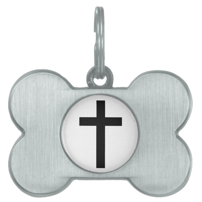 "CHRISTIAN CROSS" PET TAG (Front)