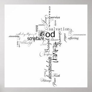 Christian cross poster