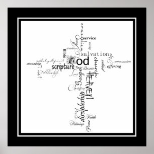 Christian cross poster