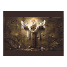 Christian Cross Poster with Doves | Jesus Cross
