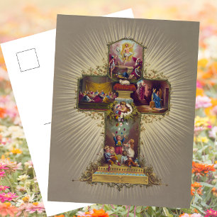 Christian Cross Resurrection Jesus Christ Easter Holiday Postcard