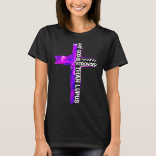 Christian Cross Ribbon Lupus Awareness Costume War T-Shirt