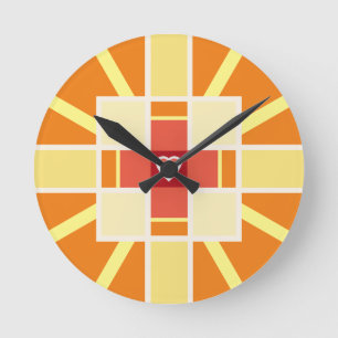 Christian cross   round clock