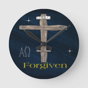 Christian  cross round clock