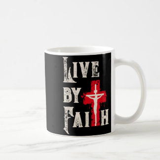 Christian Cross Scripture Live By Faith  Coffee Mug