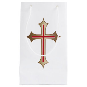 Christian cross small gift bag