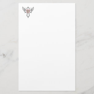 Christian cross stationery