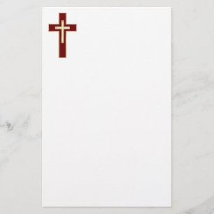 Christian cross stationery