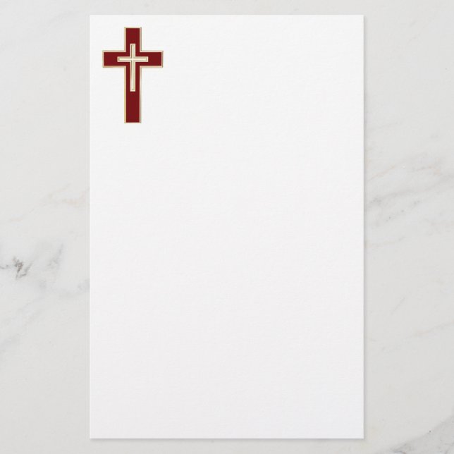 Christian cross stationery (Front)