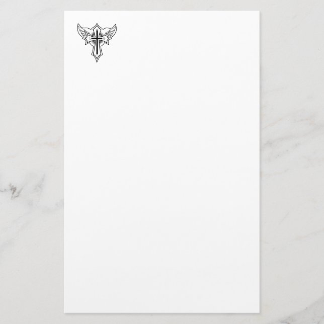 Christian cross stationery (Front)