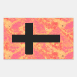 Christian Cross Stickers Sunrise Colour Background