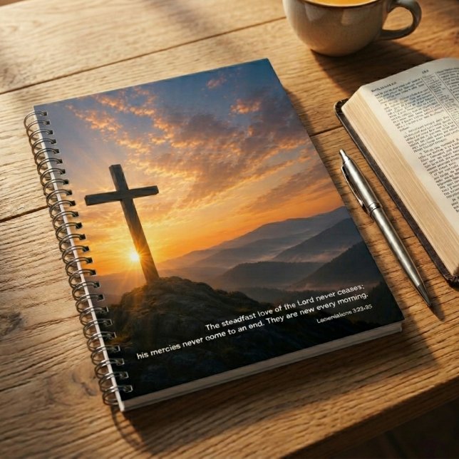 Christian Cross Sunrise Scripture Notebook (Creator Uploaded)
