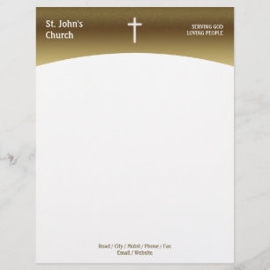 Christian Cross Symbol Letterhead Design