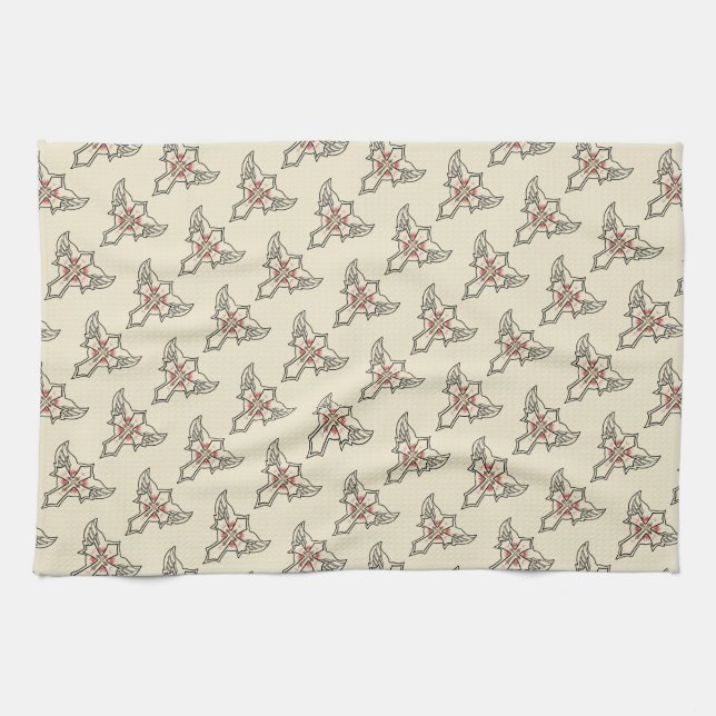 Christian cross tea towel (Horizontal)