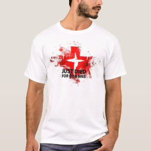 Christian Cross Tee – He Died for Our Sins