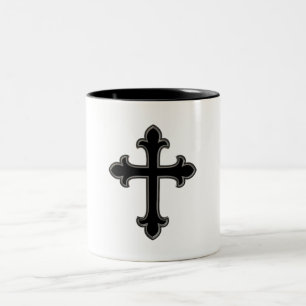 Christian cross Two-Tone coffee mug
