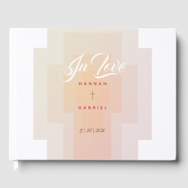 Christian Cross Wedding Guest Book (Front)