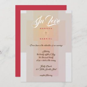 Christian Cross Wedding Invitation