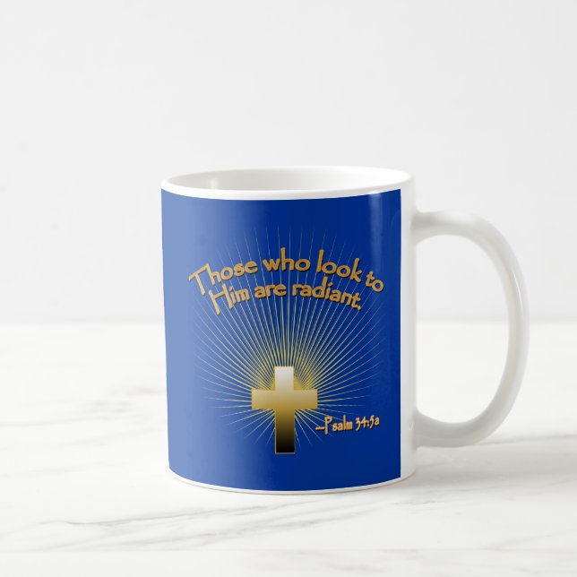 Christian Cross with Bible Quote Tshirts Coffee Mug (Right)