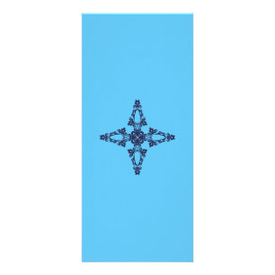 Christian Cross with Blue Ornament Rack Card