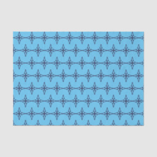 Christian Cross with Blue Ornament Tissue Paper