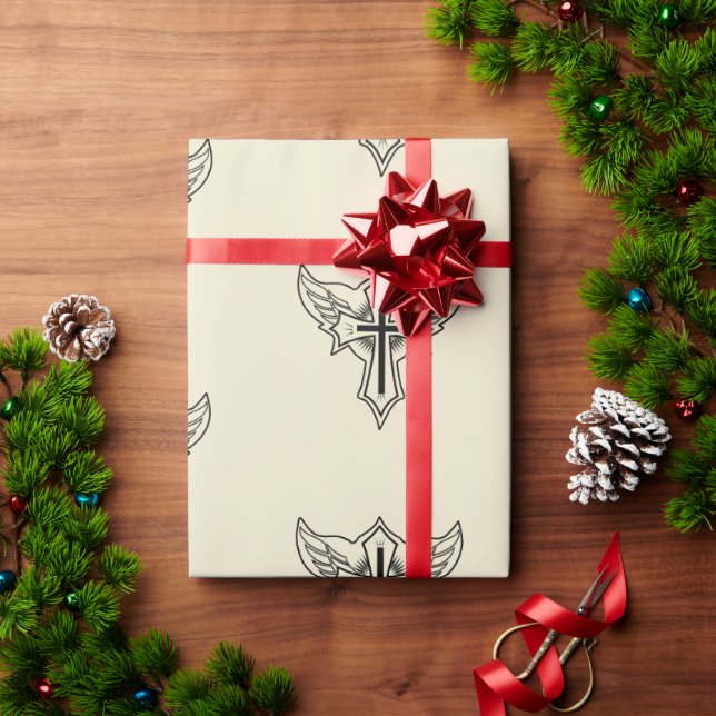 Christian cross wrapping paper (Holiday Gift)