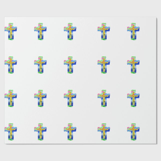 Christian Cross Wrapping Paper (Seam)