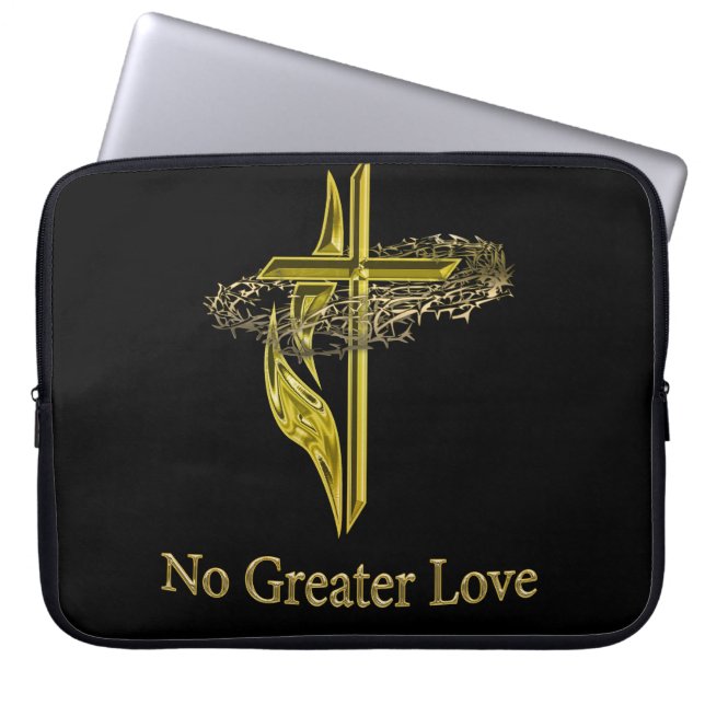 Christian crosses laptop sleeve (Front)