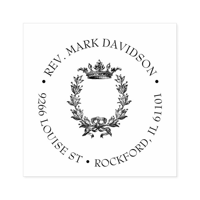 Christian Crown Wreath  Religious Rubber Stamp (Imprint)