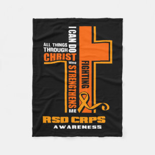 Christian Crps Warrior Fighter Rsd Crps Awareness Fleece Blanket