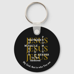 Christian Custom JESUS Waymaker Key Ring