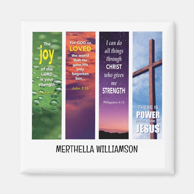 Christian Custom Name BIBLE MEDITATION Magnet (Front)