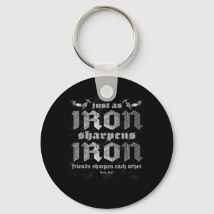 Christian Dad Iron Sharpens Iron Bible Proverbs Ve Key Ring