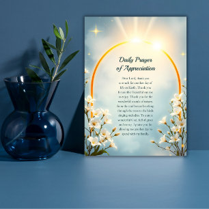 Christian Daily Prayer of Appreciation Elegant Card