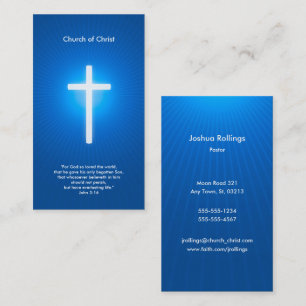 Christian - Dark Blue Business Card