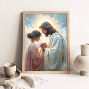 Christian Days, Christian Art, Jesus Praying with Poster