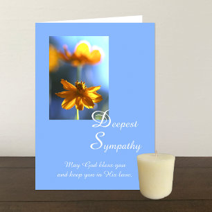 Christian Deepest Sympathy Flower Card
