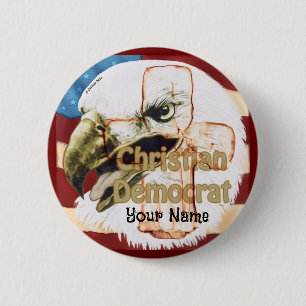 Christian Democrat round pin