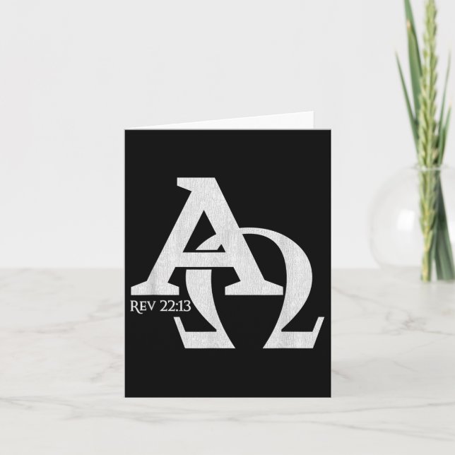 Christian Design - Alpha And Omega The Greek Lette Card (Front)