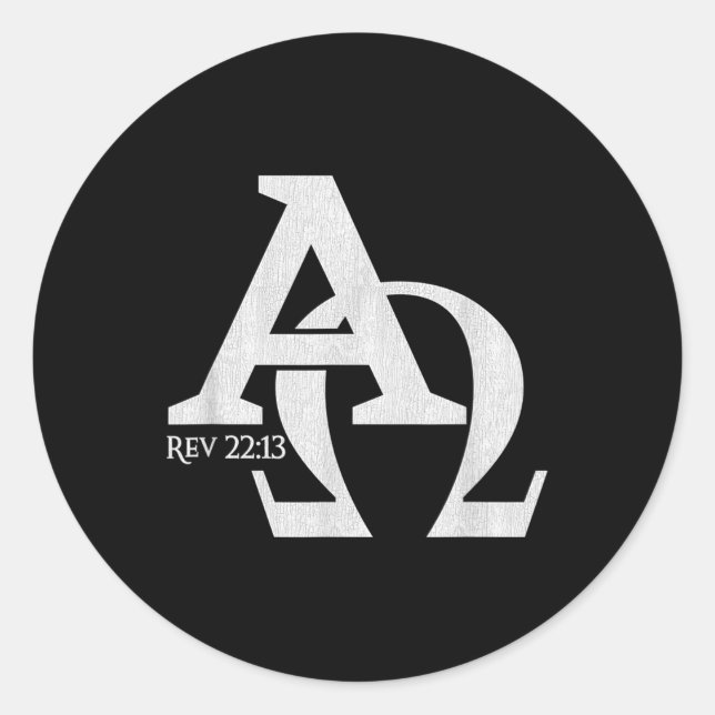 Christian Design - Alpha And Omega The Greek Lette Classic Round Sticker (Front)