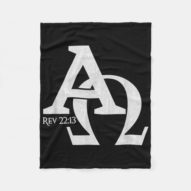 Christian Design - Alpha And Omega The Greek Lette Fleece Blanket (Front)