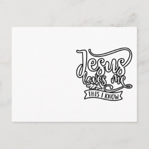 Christian Design Jesus Loves Me. This I Know Postcard